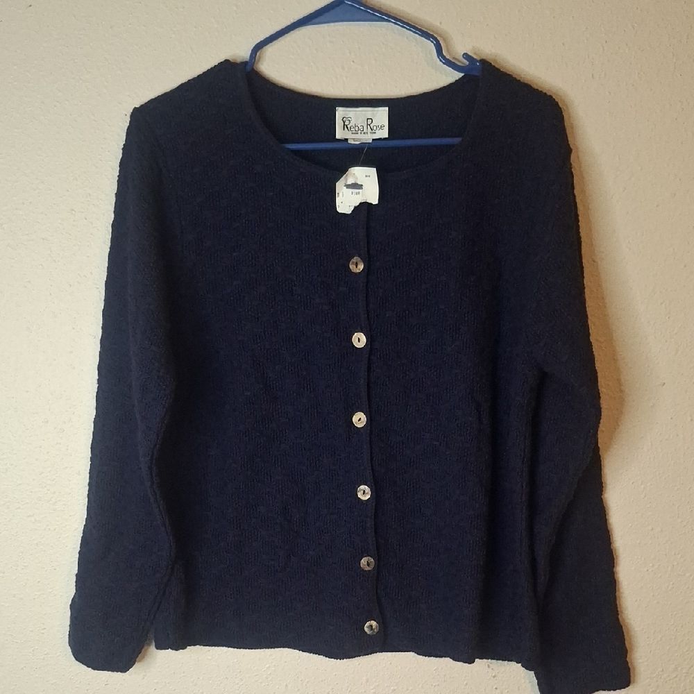Reba Rose Women's Navy Sweater size medium NWT